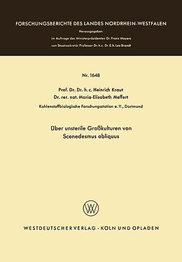 E-Book (pdf) Über unsterile Großkulturen von Scenedesmus obliquus von Heinrich Kraut