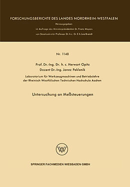 E-Book (pdf) Untersuchung an Meßsteuerungen von Herwart Opitz