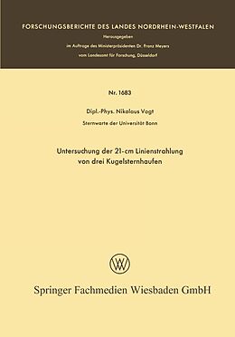 E-Book (pdf) Untersuchung der 21-cm Linienstrahlung von drei Kugelsternhaufen von Nikolaus Vogt