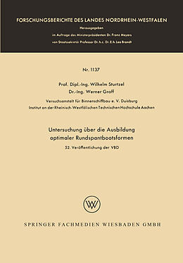 E-Book (pdf) Untersuchung über die Ausbildung optimaler Rundspantbootsformen von Wilhelm Sturtzel
