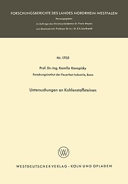 E-Book (pdf) Untersuchungen an Kohlenstoffsteinen von Kamillo Konopicky