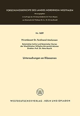 E-Book (pdf) Untersuchungen an Ribosomen von Ferdinand Amelunxen