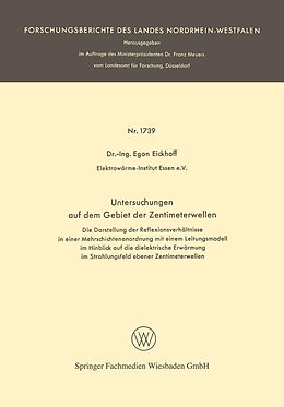 E-Book (pdf) Untersuchungen auf dem Gebiet der Zentimeterwellen von Egon Eickhoff