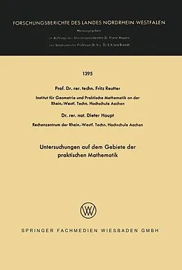 E-Book (pdf) Untersuchungen auf dem Gebiete der praktischen Mathematik von Fritz Reutter, Dieter Haupt