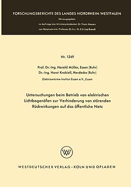 E-Book (pdf) Untersuchungen beim Betrieb von elektrischen Lichtbogenöfen zur Verhinderung von störenden Rückwirkungen auf das öffentliche Netz von Harald Müller