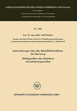 E-Book (pdf) Untersuchungen über das Schnellkühlverfahren bei Steinzeug von Adolf Dietzel