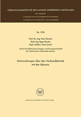 E-Book (pdf) Untersuchungen über den Verbundbetrieb mit der Schweiz von Paul Denzel
