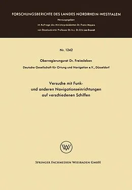 E-Book (pdf) Versuche mit Funk- und anderen Navigationseinrichtungen auf verschiedenen Schiffen von Hans Christian Freiesleben