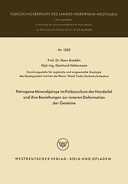 E-Book (pdf) Petrogene Mineralgänge im Paläozoikum der Nordeifel und ihre Beziehungen zur inneren Deformation der Gesteine von Hans Breddin