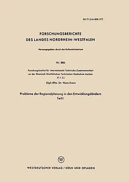E-Book (pdf) Probleme der Regionalplanung in den Entwicklungsländern von Hans Evers