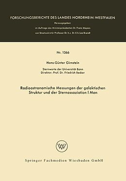 E-Book (pdf) Radioastronomische Messungen der galaktischen Struktur und der Sternassoziation I Mon von Hans-Günter Girnstein