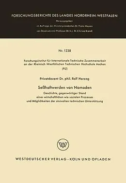 E-Book (pdf) Seßhaftwerden von Nomaden von Rolf Herzog