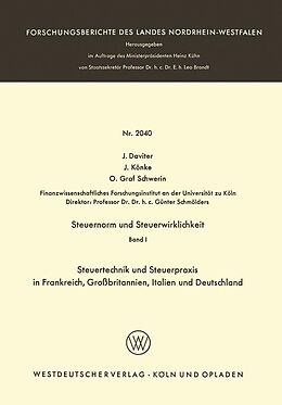 E-Book (pdf) Steuernorm und Steuerwirklichkeit von J. Daviter, J. Könke, O. Graf Schwerin