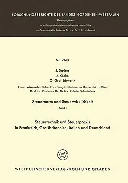 E-Book (pdf) Steuernorm und Steuerwirklichkeit von J. Daviter, J. Könke, O. Graf Schwerin