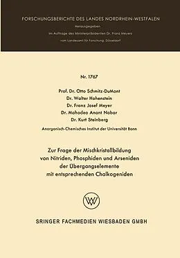 E-Book (pdf) Zur Frage der Mischkristallbildung von Nitriden, Phosphiden und Arseniden der Übergangselemente von Walter Hohenstein, Franz Josef Meyer, Mahadeo Anant Nabar