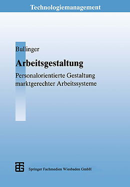 Kartonierter Einband Arbeitsgestaltung von Hans-Jörg Bullinger