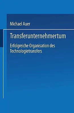 E-Book (pdf) Transferunternehmertum von Michael Auer