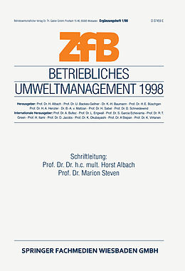 E-Book (pdf) Betriebliches Umweltmanagement 1998 von 