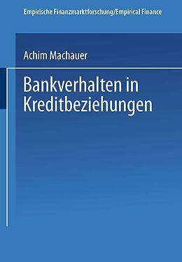 E-Book (pdf) Bankverhalten in Kreditbeziehungen von 