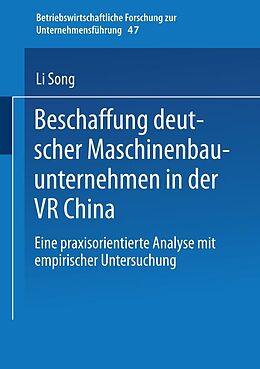 E-Book (pdf) Beschaffung deutscher Maschinenbauunternehmen in der VR China von Li Song