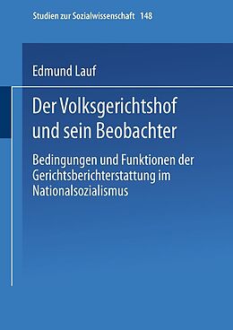 E-Book (pdf) Der Volksgerichtshof und sein Beobachter von Edmund Lauf