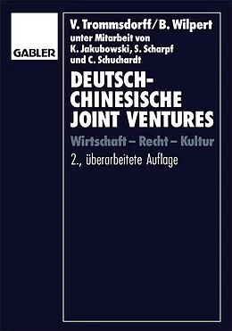 E-Book (pdf) Deutsch-chinesische Joint Ventures von Volker Trommsdorff, Bernhard Wilpert