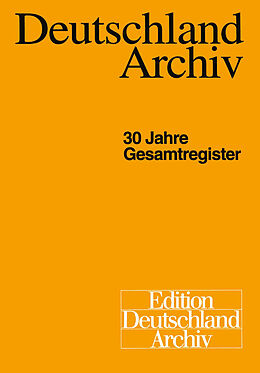 Kartonierter Einband Deutschland Archiv von Gisela Helwig, Hans-Georg Golz, Christel Marten