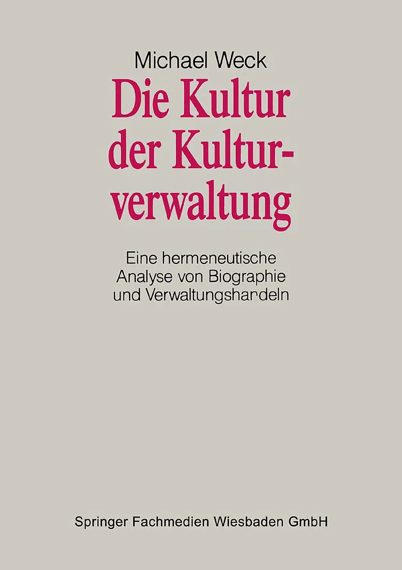 Die Kultur der Kulturverwaltung