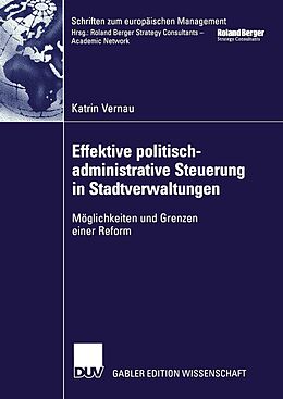 E-Book (pdf) Effektive politisch-administrative Steuerung in Stadtverwaltungen von Katrin Vernau