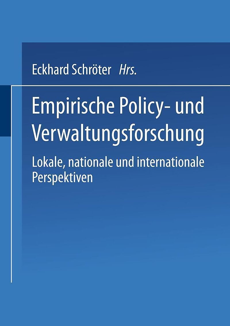 Empirische Policy- und Verwaltungsforschung