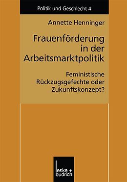 E-Book (pdf) Frauenförderung in der Arbeitsmarktpolitik von Annette Henninger