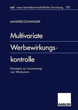 E-Book (pdf) Multivariate Werbewirkungskontrolle von Manfred Schwaiger