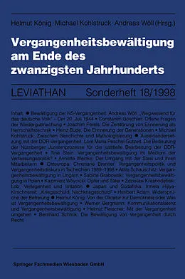E-Book (pdf) Vergangenheitsbewältigung am Ende des zwanzigsten Jahrhunderts von Michael Kohlstruck