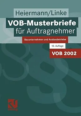E-Book (pdf) VOB-Musterbriefe für Auftragnehmer von Wolfgang Heiermann, Liane Linke