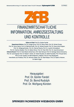 E-Book (pdf) Finanzwirtschaftliche Information, Anreizgestaltung und Kontrolle von 