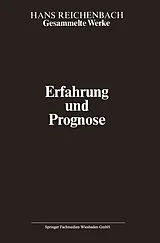 Kartonierter Einband Erfahrung und Prognose von Hans Reichenbach