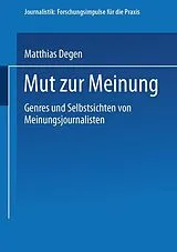E-Book (pdf) Mut zur Meinung von Matthias Degen