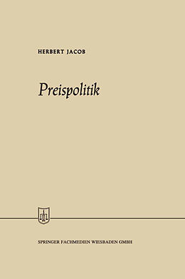 Kartonierter Einband Preispolitik von Herbert Jacob