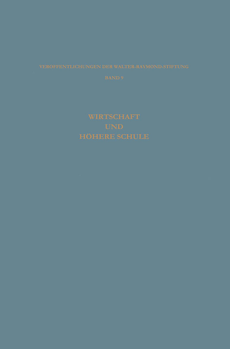Wirtschaft und Höhere Schule