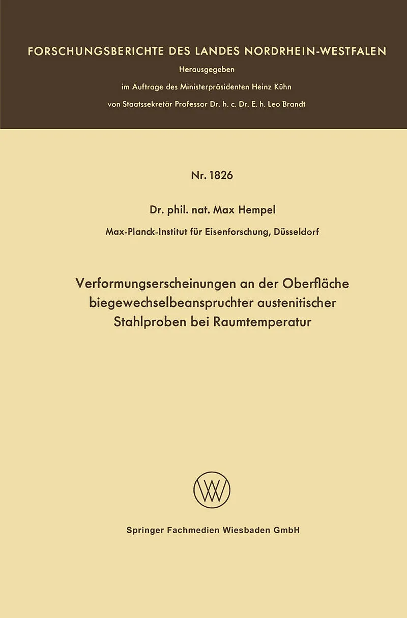 Verformungserscheinungen an der Oberfläche biegewechselbeanspruchter austenitischer Stahlproben bei Raumtemperatur