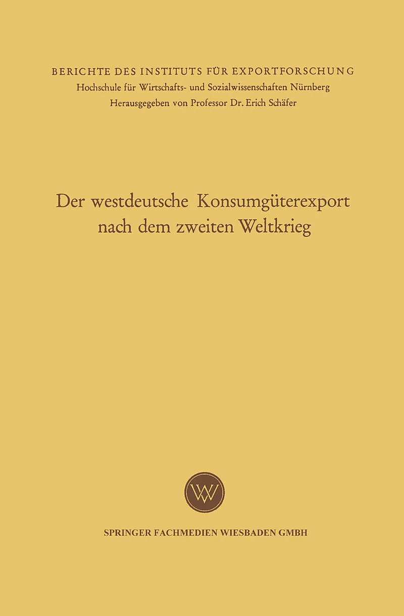 Der westdeutsche Konsumgüterexport nach dem zweiten Weltkrieg