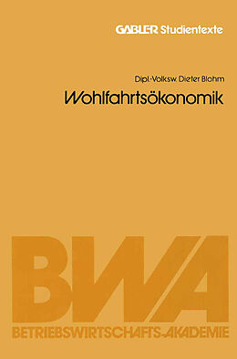 E-Book (pdf) Wohlfahrtsökonomik von Dieter Blohm