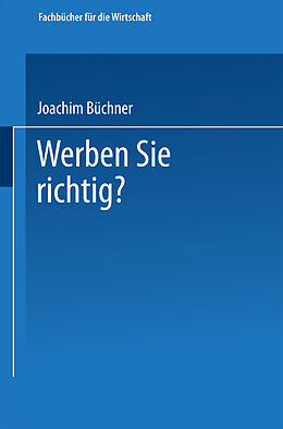 E-Book (pdf) Werben Sie richtig? von Joachim Büchner