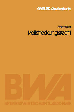 E-Book (pdf) Vollstreckungsrecht von Jürgen Rosa