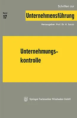 E-Book (pdf) Unternehmungskontrolle von H. Jacob