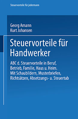 E-Book (pdf) Steuervorteile für Handwerker von Georg Amann, Kurt Johansen