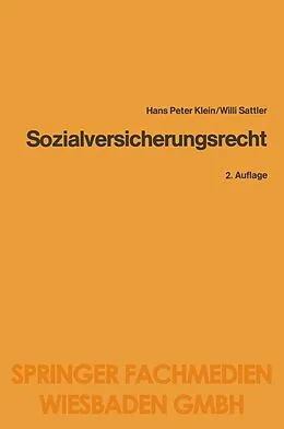 E-Book (pdf) Sozialversicherungsrecht von Heinz-Peter Klein, Willi Sattler