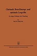 E-Book (pdf) Optimale Bestellmenge und optimale Losgröße von Ludwig Pack