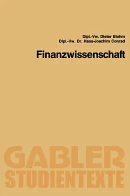 E-Book (pdf) Finanzwissenschaft von Dieter Blohm, Hans-Joachim Conrad