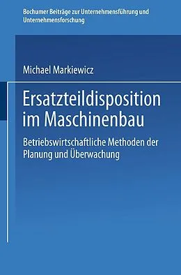 E-Book (pdf) Ersatzteildisposition im Maschinenbau von Michael Markiewicz
